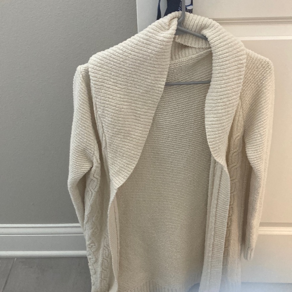 White cardigan